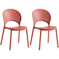 Contemporary Style Plastic Open Side Chair Colorful Stacking Dining Chairr for Home Red 2 Piece Set Clearhalo ' kitchen&dining_furn' 'Dining Chairs' 'Dining Tables & Seating' 'dining_chair' 'furn' 'furn_dining_chair' 'Furniture' 'furniture_dining_chair' 'Kitchen & Dining Furniture' 'kitchen' 3643677