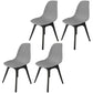 Contemporary Style Plastic Dining Chair Solid Back Dining Chair for Home Grey Set of 4 Clearhalo ' kitchen&dining_furn' 'Dining Chairs' 'Dining Tables & Seating' 'dining_chair' 'Furniture' 'furniture_dining_chair' 'Kitchen & Dining Furniture' 'kitchen' 3643695