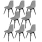 Contemporary Style Plastic Dining Chair Solid Back Dining Chair for Home Grey Set of 8 Clearhalo ' kitchen&dining_furn' 'Dining Chairs' 'Dining Tables & Seating' 'dining_chair' 'Furniture' 'furniture_dining_chair' 'Kitchen & Dining Furniture' 'kitchen' 3643696