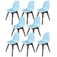 Contemporary Style Plastic Dining Chair Solid Back Dining Chair for Home Blue Set of 8 Clearhalo ' kitchen&dining_furn' 'Dining Chairs' 'Dining Tables & Seating' 'dining_chair' 'Furniture' 'furniture_dining_chair' 'Kitchen & Dining Furniture' 'kitchen' 3643698