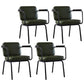 Modern Industrial Style Leather Solid Back Side Chair 31"H Dining Chair for Restaurant Bedroom Army Green 4 Piece Set Clearhalo ' kitchen&dining_furn' 'Dining Chairs' 'Dining Tables & Seating' 'dining_chair' 'furn' 'furn_dining_chair' 'Furniture' 'furniture_dining_chair' 'Kitchen & Dining Furniture' 'kitchen' 3643706