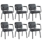 Modern Industrial Style Leather Solid Back Side Chair 31"H Dining Chair for Restaurant Bedroom Grey 6 Piece Set Clearhalo ' kitchen&dining_furn' 'Dining Chairs' 'Dining Tables & Seating' 'dining_chair' 'furn' 'furn_dining_chair' 'Furniture' 'furniture_dining_chair' 'Kitchen & Dining Furniture' 'kitchen' 3643714