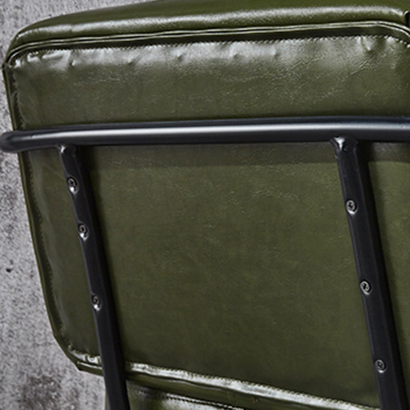 Modern Industrial Style Leather Solid Back Side Chair 31"H Dining Chair for Restaurant Bedroom Clearhalo ' kitchen&dining_furn' 'Dining Chairs' 'Dining Tables & Seating' 'dining_chair' 'furn' 'furn_dining_chair' 'Furniture' 'furniture_dining_chair' 'Kitchen & Dining Furniture' 'kitchen' 3643715