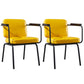 Modern Industrial Style Leather Solid Back Side Chair 31"H Dining Chair for Restaurant Bedroom Yellow 2 Piece Set Clearhalo ' kitchen&dining_furn' 'Dining Chairs' 'Dining Tables & Seating' 'dining_chair' 'furn' 'furn_dining_chair' 'Furniture' 'furniture_dining_chair' 'Kitchen & Dining Furniture' 'kitchen' 3643716