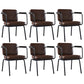 Modern Industrial Style Leather Solid Back Side Chair 31"H Dining Chair for Restaurant Bedroom Dark Brown 6 Piece Set Clearhalo ' kitchen&dining_furn' 'Dining Chairs' 'Dining Tables & Seating' 'dining_chair' 'furn' 'furn_dining_chair' 'Furniture' 'furniture_dining_chair' 'Kitchen & Dining Furniture' 'kitchen' 3643731