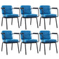 Modern Industrial Style Leather Solid Back Side Chair 31"H Dining Chair for Restaurant Bedroom Sky Blue 6 Piece Set Clearhalo ' kitchen&dining_furn' 'Dining Chairs' 'Dining Tables & Seating' 'dining_chair' 'furn' 'furn_dining_chair' 'Furniture' 'furniture_dining_chair' 'Kitchen & Dining Furniture' 'kitchen' 3643740