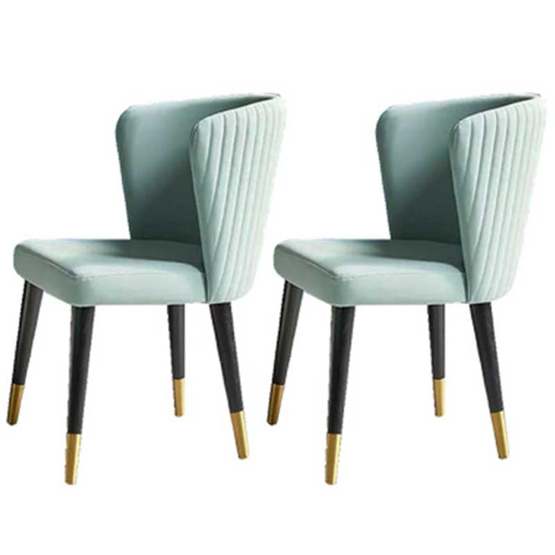 Contemporary Kitchen Fabric Dining Chair Wingback Side Chair for Home Use Light Blue 2 Piece Set Clearhalo ' kitchen&dining_furn' 'Dining Chairs' 'Dining Tables & Seating' 'dining_chair' 'furn' 'furn_dining_chair' 'Furniture' 'furniture_dining_chair' 'Kitchen & Dining Furniture' 'kitchen' 3643766