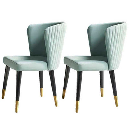 Contemporary Kitchen Fabric Dining Chair Wingback Side Chair for Home Use Light Blue 2 Piece Set Clearhalo ' kitchen&dining_furn' 'Dining Chairs' 'Dining Tables & Seating' 'dining_chair' 'furn' 'furn_dining_chair' 'Furniture' 'furniture_dining_chair' 'Kitchen & Dining Furniture' 'kitchen' 3643766