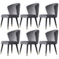 Contemporary Kitchen Fabric Dining Chair Wingback Side Chair for Home Use Dark Gray 6 Piece Set Clearhalo ' kitchen&dining_furn' 'Dining Chairs' 'Dining Tables & Seating' 'dining_chair' 'furn' 'furn_dining_chair' 'Furniture' 'furniture_dining_chair' 'Kitchen & Dining Furniture' 'kitchen' 3643776
