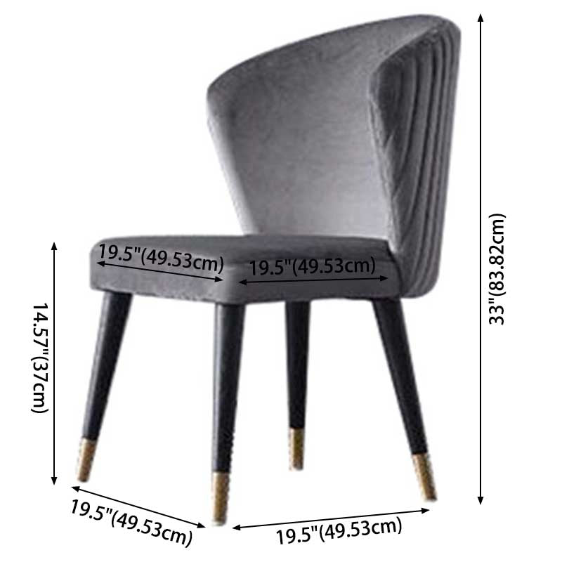 Contemporary Kitchen Fabric Dining Chair Wingback Side Chair for Home Use Clearhalo ' kitchen&dining_furn' 'Dining Chairs' 'Dining Tables & Seating' 'dining_chair' 'furn' 'furn_dining_chair' 'Furniture' 'furniture_dining_chair' 'Kitchen & Dining Furniture' 'kitchen' 3643777