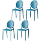 Glam Style Plastic Side Chair Matte Finish Dining Chair for Dinning Room Peacock Blue 4 Piece Set Clearhalo ' kitchen&dining_furn' 'Dining Chairs' 'Dining Tables & Seating' 'dining_chair' 'furn' 'furn_dining_chair' 'Furniture' 'furniture_dining_chair' 'Kitchen & Dining Furniture' 'kitchen' 3643780