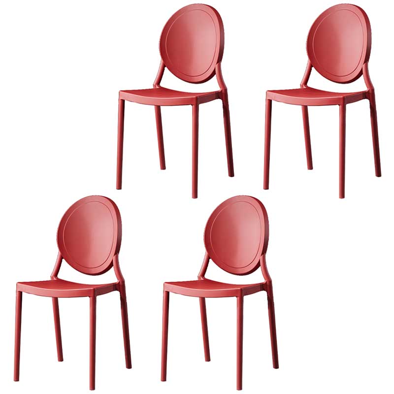 Glam Style Plastic Side Chair Matte Finish Dining Chair for Dinning Room Burgundy 4 Piece Set Clearhalo ' kitchen&dining_furn' 'Dining Chairs' 'Dining Tables & Seating' 'dining_chair' 'furn' 'furn_dining_chair' 'Furniture' 'furniture_dining_chair' 'Kitchen & Dining Furniture' 'kitchen' 3643783