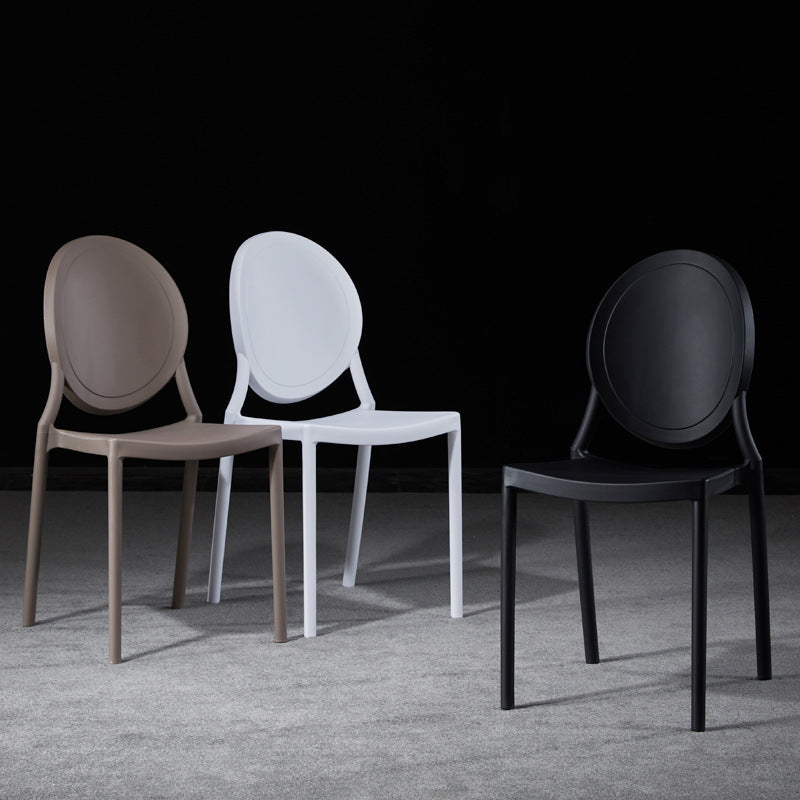 Glam Style Plastic Side Chair Matte Finish Dining Chair for Dinning Room Clearhalo ' kitchen&dining_furn' 'Dining Chairs' 'Dining Tables & Seating' 'dining_chair' 'furn' 'furn_dining_chair' 'Furniture' 'furniture_dining_chair' 'Kitchen & Dining Furniture' 'kitchen' 3643785