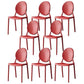 Glam Style Plastic Side Chair Matte Finish Dining Chair for Dinning Room Burgundy 8 Piece Set Clearhalo ' kitchen&dining_furn' 'Dining Chairs' 'Dining Tables & Seating' 'dining_chair' 'furn' 'furn_dining_chair' 'Furniture' 'furniture_dining_chair' 'Kitchen & Dining Furniture' 'kitchen' 3643786