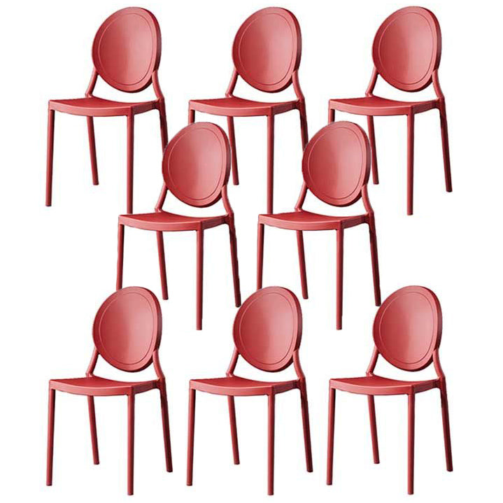 Glam Style Plastic Side Chair Matte Finish Dining Chair for Dinning Room Burgundy 8 Piece Set Clearhalo ' kitchen&dining_furn' 'Dining Chairs' 'Dining Tables & Seating' 'dining_chair' 'furn' 'furn_dining_chair' 'Furniture' 'furniture_dining_chair' 'Kitchen & Dining Furniture' 'kitchen' 3643786