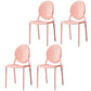 Glam Style Plastic Side Chair Matte Finish Dining Chair for Dinning Room Pink 4 Piece Set Clearhalo ' kitchen&dining_furn' 'Dining Chairs' 'Dining Tables & Seating' 'dining_chair' 'furn' 'furn_dining_chair' 'Furniture' 'furniture_dining_chair' 'Kitchen & Dining Furniture' 'kitchen' 3643788