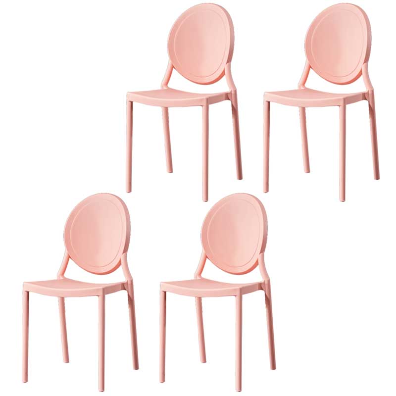 Glam Style Plastic Side Chair Matte Finish Dining Chair for Dinning Room Pink 4 Piece Set Clearhalo ' kitchen&dining_furn' 'Dining Chairs' 'Dining Tables & Seating' 'dining_chair' 'furn' 'furn_dining_chair' 'Furniture' 'furniture_dining_chair' 'Kitchen & Dining Furniture' 'kitchen' 3643788