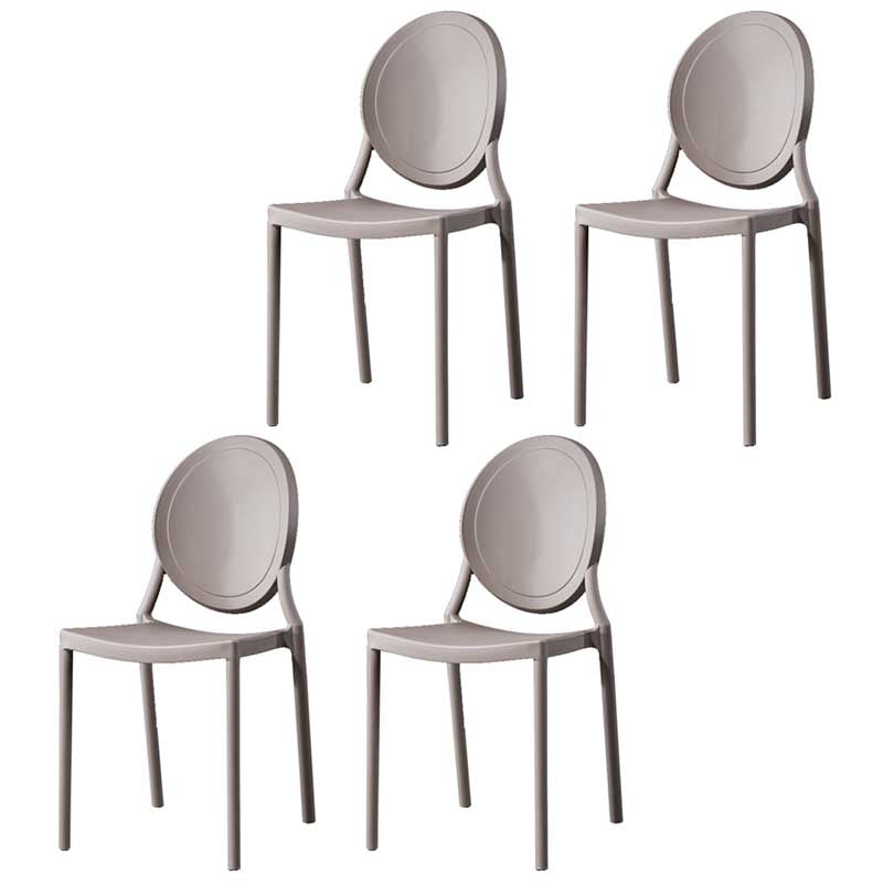 Glam Style Plastic Side Chair Matte Finish Dining Chair for Dinning Room Dark Gray 4 Piece Set Clearhalo ' kitchen&dining_furn' 'Dining Chairs' 'Dining Tables & Seating' 'dining_chair' 'furn' 'furn_dining_chair' 'Furniture' 'furniture_dining_chair' 'Kitchen & Dining Furniture' 'kitchen' 3643792