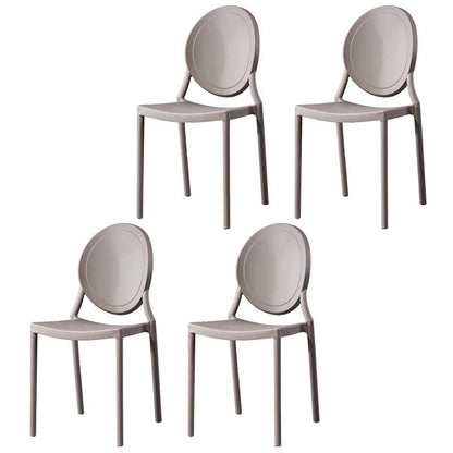 Glam Style Plastic Side Chair Matte Finish Dining Chair for Dinning Room Dark Gray 4 Piece Set Clearhalo ' kitchen&dining_furn' 'Dining Chairs' 'Dining Tables & Seating' 'dining_chair' 'furn' 'furn_dining_chair' 'Furniture' 'furniture_dining_chair' 'Kitchen & Dining Furniture' 'kitchen' 3643792