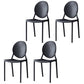 Glam Style Plastic Side Chair Matte Finish Dining Chair for Dinning Room Black 4 Piece Set Clearhalo ' kitchen&dining_furn' 'Dining Chairs' 'Dining Tables & Seating' 'dining_chair' 'furn' 'furn_dining_chair' 'Furniture' 'furniture_dining_chair' 'Kitchen & Dining Furniture' 'kitchen' 3643796