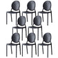 Glam Style Plastic Side Chair Matte Finish Dining Chair for Dinning Room Black 8 Piece Set Clearhalo ' kitchen&dining_furn' 'Dining Chairs' 'Dining Tables & Seating' 'dining_chair' 'furn' 'furn_dining_chair' 'Furniture' 'furniture_dining_chair' 'Kitchen & Dining Furniture' 'kitchen' 3643797