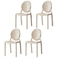 Glam Style Plastic Side Chair Matte Finish Dining Chair for Dinning Room Khaki 4 Piece Set Clearhalo ' kitchen&dining_furn' 'Dining Chairs' 'Dining Tables & Seating' 'dining_chair' 'furn' 'furn_dining_chair' 'Furniture' 'furniture_dining_chair' 'Kitchen & Dining Furniture' 'kitchen' 3643799