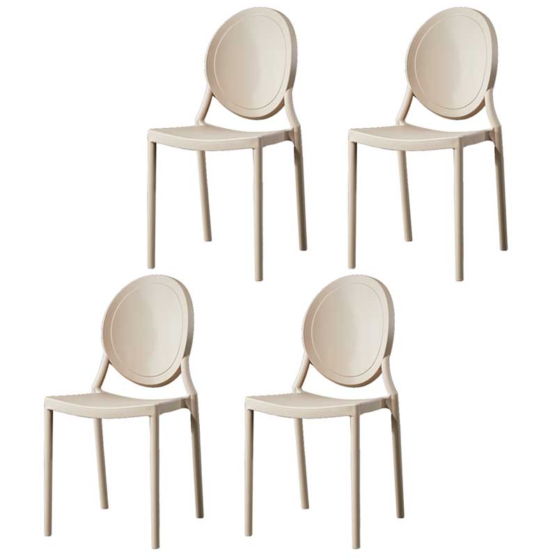 Glam Style Plastic Side Chair Matte Finish Dining Chair for Dinning Room Khaki 4 Piece Set Clearhalo ' kitchen&dining_furn' 'Dining Chairs' 'Dining Tables & Seating' 'dining_chair' 'furn' 'furn_dining_chair' 'Furniture' 'furniture_dining_chair' 'Kitchen & Dining Furniture' 'kitchen' 3643799