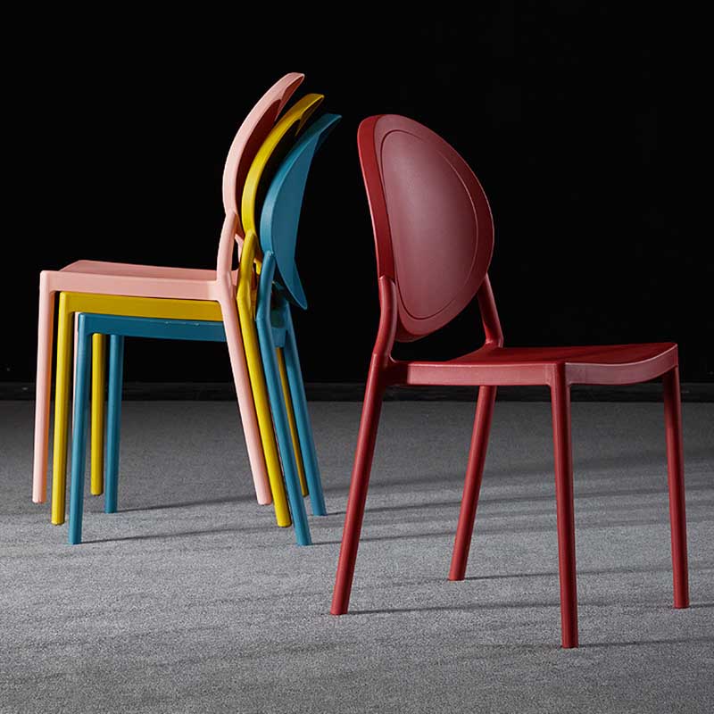 Glam Style Plastic Side Chair Matte Finish Dining Chair for Dinning Room Clearhalo ' kitchen&dining_furn' 'Dining Chairs' 'Dining Tables & Seating' 'dining_chair' 'furn' 'furn_dining_chair' 'Furniture' 'furniture_dining_chair' 'Kitchen & Dining Furniture' 'kitchen' 3643800