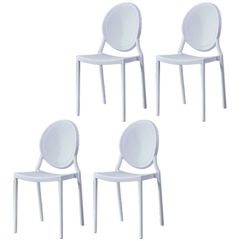 Glam Style Plastic Side Chair Matte Finish Dining Chair for Dinning Room White 4 Piece Set Clearhalo ' kitchen&dining_furn' 'Dining Chairs' 'Dining Tables & Seating' 'dining_chair' 'furn' 'furn_dining_chair' 'Furniture' 'furniture_dining_chair' 'Kitchen & Dining Furniture' 'kitchen' 3643804