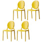 Glam Style Plastic Side Chair Matte Finish Dining Chair for Dinning Room Ginger 4 Piece Set Clearhalo ' kitchen&dining_furn' 'Dining Chairs' 'Dining Tables & Seating' 'dining_chair' 'furn' 'furn_dining_chair' 'Furniture' 'furniture_dining_chair' 'Kitchen & Dining Furniture' 'kitchen' 3643805