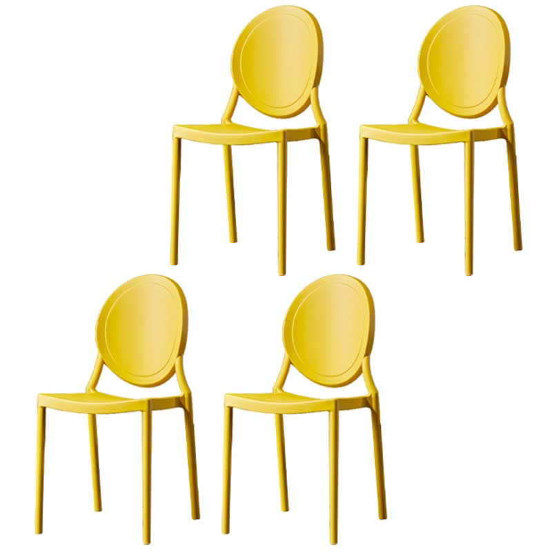 Glam Style Plastic Side Chair Matte Finish Dining Chair for Dinning Room Ginger 4 Piece Set Clearhalo ' kitchen&dining_furn' 'Dining Chairs' 'Dining Tables & Seating' 'dining_chair' 'furn' 'furn_dining_chair' 'Furniture' 'furniture_dining_chair' 'Kitchen & Dining Furniture' 'kitchen' 3643805
