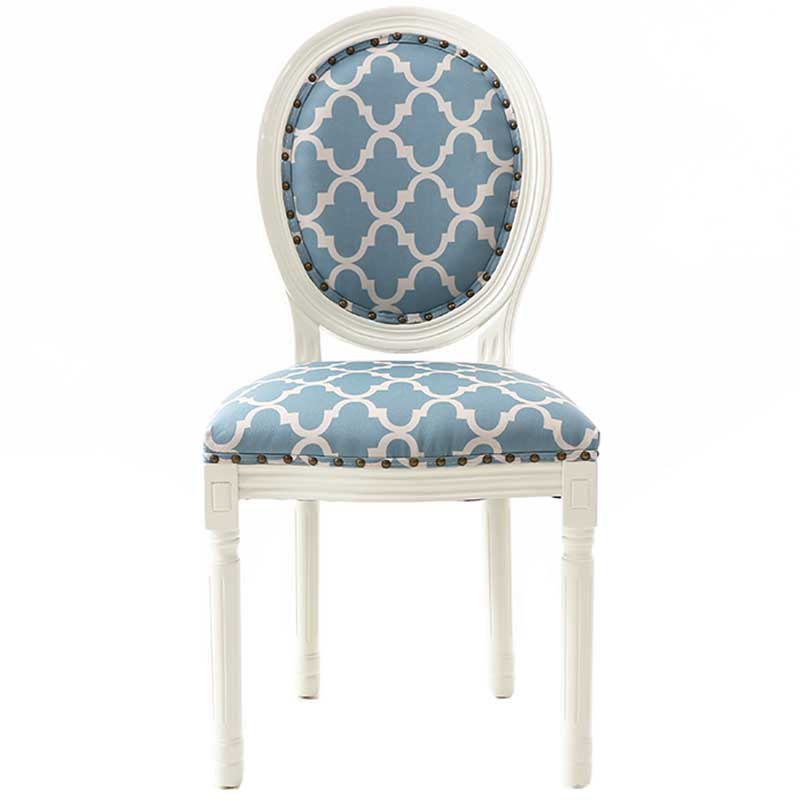 Solid Wood Country Style Dining Room Chair Matte Finish King Louis Back Side Chair Dark Heather Gray-White 1 Piece Clearhalo ' kitchen&dining_furn' 'Dining Chairs' 'Dining Tables & Seating' 'dining_chair' 'furn' 'furn_dining_chair' 'Furniture' 'furniture_dining_chair' 'Kitchen & Dining Furniture' 'kitchen' 3643814