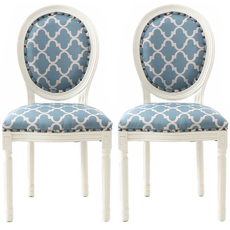 Solid Wood Country Style Dining Room Chair Matte Finish King Louis Back Side Chair Dark Heather Gray-White 2 Piece Set Clearhalo ' kitchen&dining_furn' 'Dining Chairs' 'Dining Tables & Seating' 'dining_chair' 'furn' 'furn_dining_chair' 'Furniture' 'furniture_dining_chair' 'Kitchen & Dining Furniture' 'kitchen' 3643815