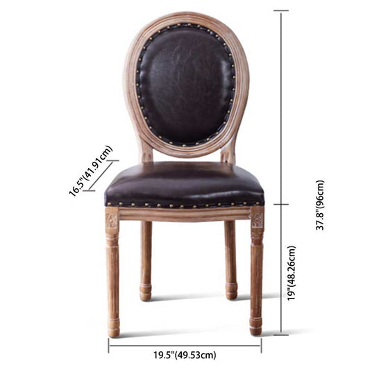 Solid Wood Country Style Dining Room Chair Matte Finish King Louis Back Side Chair Clearhalo ' kitchen&dining_furn' 'Dining Chairs' 'Dining Tables & Seating' 'dining_chair' 'furn' 'furn_dining_chair' 'Furniture' 'furniture_dining_chair' 'Kitchen & Dining Furniture' 'kitchen' 3643823