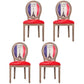 Solid Wood Country Style Dining Room Chair Matte Finish King Louis Back Side Chair Red 4 Piece Set Clearhalo ' kitchen&dining_furn' 'Dining Chairs' 'Dining Tables & Seating' 'dining_chair' 'furn' 'furn_dining_chair' 'Furniture' 'furniture_dining_chair' 'Kitchen & Dining Furniture' 'kitchen' 3643841