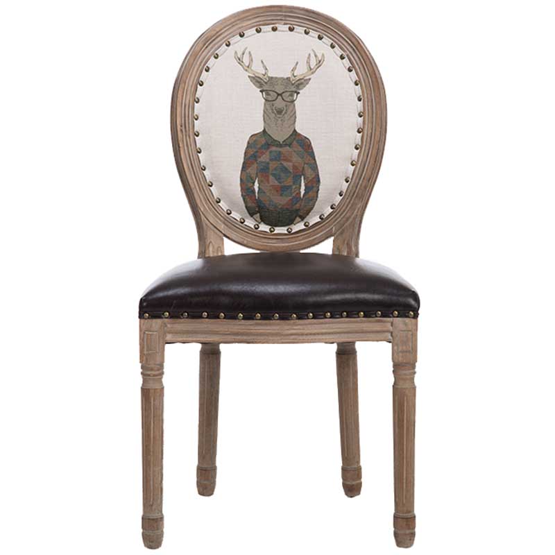 Solid Wood Country Style Dining Room Chair Matte Finish King Louis Back Side Chair Dark Brown 1 Piece Clearhalo ' kitchen&dining_furn' 'Dining Chairs' 'Dining Tables & Seating' 'dining_chair' 'furn' 'furn_dining_chair' 'Furniture' 'furniture_dining_chair' 'Kitchen & Dining Furniture' 'kitchen' 3643842