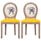 Solid Wood Country Style Dining Room Chair Matte Finish King Louis Back Side Chair Yellow 2 Piece Set Clearhalo ' kitchen&dining_furn' 'Dining Chairs' 'Dining Tables & Seating' 'dining_chair' 'furn' 'furn_dining_chair' 'Furniture' 'furniture_dining_chair' 'Kitchen & Dining Furniture' 'kitchen' 3643846