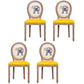 Solid Wood Country Style Dining Room Chair Matte Finish King Louis Back Side Chair Yellow 4 Piece Set Clearhalo ' kitchen&dining_furn' 'Dining Chairs' 'Dining Tables & Seating' 'dining_chair' 'furn' 'furn_dining_chair' 'Furniture' 'furniture_dining_chair' 'Kitchen & Dining Furniture' 'kitchen' 3643847