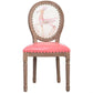 Solid Wood Country Style Dining Room Chair Matte Finish King Louis Back Side Chair Pink 1 Piece Clearhalo ' kitchen&dining_furn' 'Dining Chairs' 'Dining Tables & Seating' 'dining_chair' 'furn' 'furn_dining_chair' 'Furniture' 'furniture_dining_chair' 'Kitchen & Dining Furniture' 'kitchen' 3643848