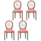 Solid Wood Country Style Dining Room Chair Matte Finish King Louis Back Side Chair Pink 4 Piece Set Clearhalo ' kitchen&dining_furn' 'Dining Chairs' 'Dining Tables & Seating' 'dining_chair' 'furn' 'furn_dining_chair' 'Furniture' 'furniture_dining_chair' 'Kitchen & Dining Furniture' 'kitchen' 3643850
