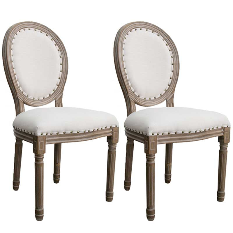 Solid Wood Country Style Dining Room Chair Matte Finish King Louis Back Side Chair White 2 Piece Set Clearhalo ' kitchen&dining_furn' 'Dining Chairs' 'Dining Tables & Seating' 'dining_chair' 'furn' 'furn_dining_chair' 'Furniture' 'furniture_dining_chair' 'Kitchen & Dining Furniture' 'kitchen' 3643861