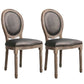 Solid Wood Country Style Dining Room Chair Matte Finish King Louis Back Side Chair Brown 2 Piece Set Clearhalo ' kitchen&dining_furn' 'Dining Chairs' 'Dining Tables & Seating' 'dining_chair' 'furn' 'furn_dining_chair' 'Furniture' 'furniture_dining_chair' 'Kitchen & Dining Furniture' 'kitchen' 3643864