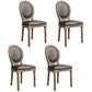 Solid Wood Country Style Dining Room Chair Matte Finish King Louis Back Side Chair Brown 4 Piece Set Clearhalo ' kitchen&dining_furn' 'Dining Chairs' 'Dining Tables & Seating' 'dining_chair' 'furn' 'furn_dining_chair' 'Furniture' 'furniture_dining_chair' 'Kitchen & Dining Furniture' 'kitchen' 3643865