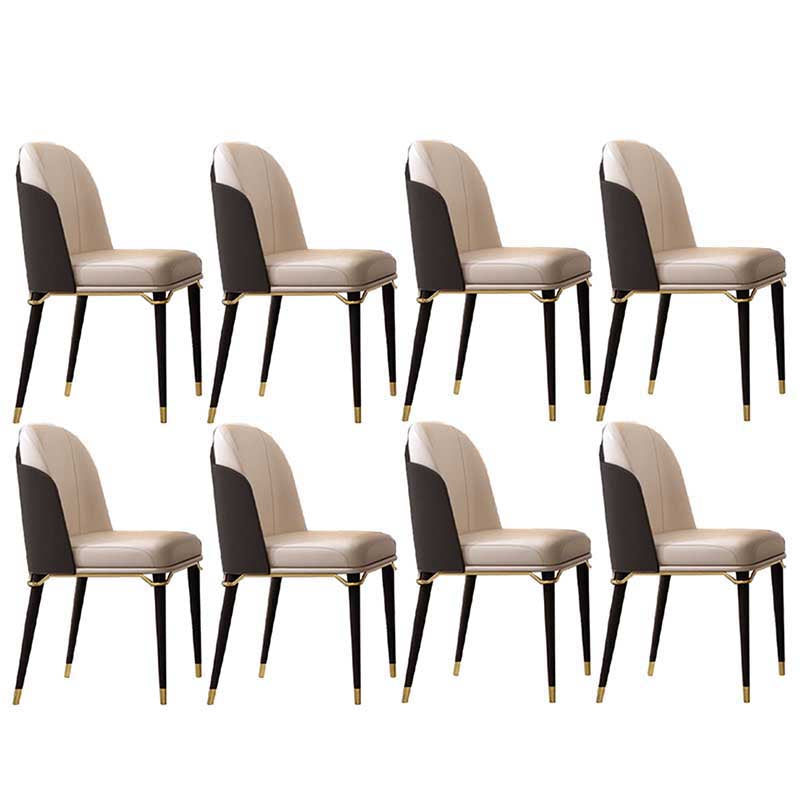 Contemporary Style Microfiber Leather Chair Parsons Dining Chair for Home Grey 8 Piece Set Clearhalo ' kitchen&dining_furn' 'Dining Chairs' 'Dining Tables & Seating' 'dining_chair' 'furn' 'furn_dining_chair' 'Furniture' 'furniture_dining_chair' 'Kitchen & Dining Furniture' 'kitchen' 3643872