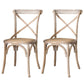 Solid Wood Traditional Dining Chair Matte Finish Cross Back Side Chair Distressed White 2 Piece Set Clearhalo ' kitchen&dining_furn' 'Dining Chairs' 'Dining Tables & Seating' 'dining_chair' 'furn' 'furn_dining_chair' 'Furniture' 'furniture_dining_chair' 'Kitchen & Dining Furniture' 'kitchen' 3643911