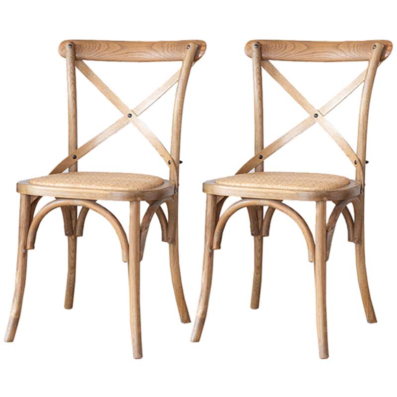 Solid Wood Traditional Dining Chair Matte Finish Cross Back Side Chair Smoke Gray 2 Piece Set Clearhalo ' kitchen&dining_furn' 'Dining Chairs' 'Dining Tables & Seating' 'dining_chair' 'furn' 'furn_dining_chair' 'Furniture' 'furniture_dining_chair' 'Kitchen & Dining Furniture' 'kitchen' 3643916