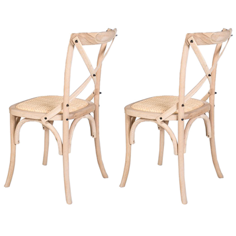 Solid Wood Traditional Dining Chair Matte Finish Cross Back Side Chair White 2 Piece Set Clearhalo ' kitchen&dining_furn' 'Dining Chairs' 'Dining Tables & Seating' 'dining_chair' 'furn' 'furn_dining_chair' 'Furniture' 'furniture_dining_chair' 'Kitchen & Dining Furniture' 'kitchen' 3643919