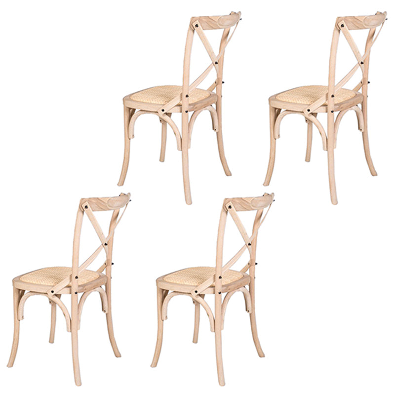 Solid Wood Traditional Dining Chair Matte Finish Cross Back Side Chair White 4 Piece Set Clearhalo ' kitchen&dining_furn' 'Dining Chairs' 'Dining Tables & Seating' 'dining_chair' 'furn' 'furn_dining_chair' 'Furniture' 'furniture_dining_chair' 'Kitchen & Dining Furniture' 'kitchen' 3643920