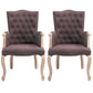 Solid Wood Country Style Indoor Chair Parsons Dining Chair of 23'' Wide Brown 2 Piece Set Clearhalo ' kitchen&dining_furn' 'Dining Chairs' 'Dining Tables & Seating' 'dining_chair' 'furn' 'furn_dining_chair' 'Furniture' 'furniture_dining_chair' 'Kitchen & Dining Furniture' 'kitchen' 3643929