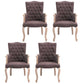 Solid Wood Country Style Indoor Chair Parsons Dining Chair of 23'' Wide Brown 4 Piece Set Clearhalo ' kitchen&dining_furn' 'Dining Chairs' 'Dining Tables & Seating' 'dining_chair' 'furn' 'furn_dining_chair' 'Furniture' 'furniture_dining_chair' 'Kitchen & Dining Furniture' 'kitchen' 3643931